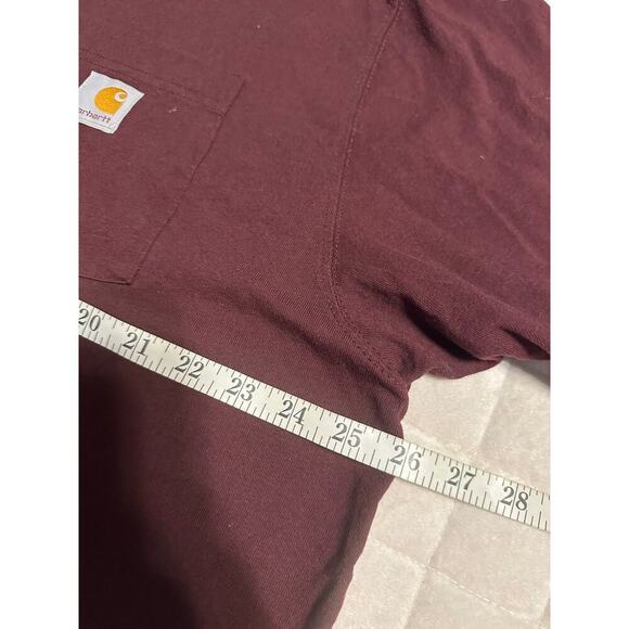 Carhartt Loose Fit Short-Sleeved T-Shirt Men's Size XL Oversized Maroon Tee - Picture 6 of 6